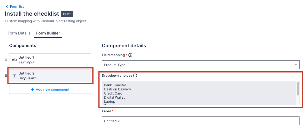 Dropdown or multi-dropdown component example