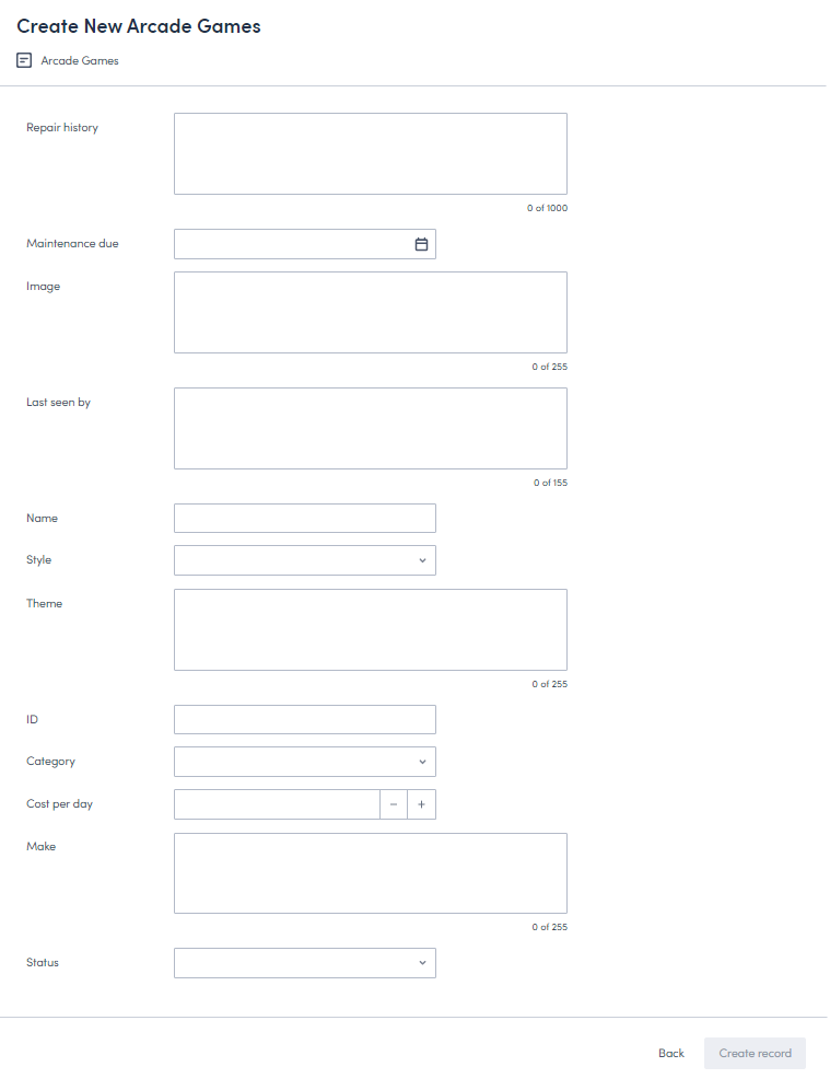 Create page before customization