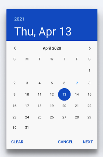 Date picker Android